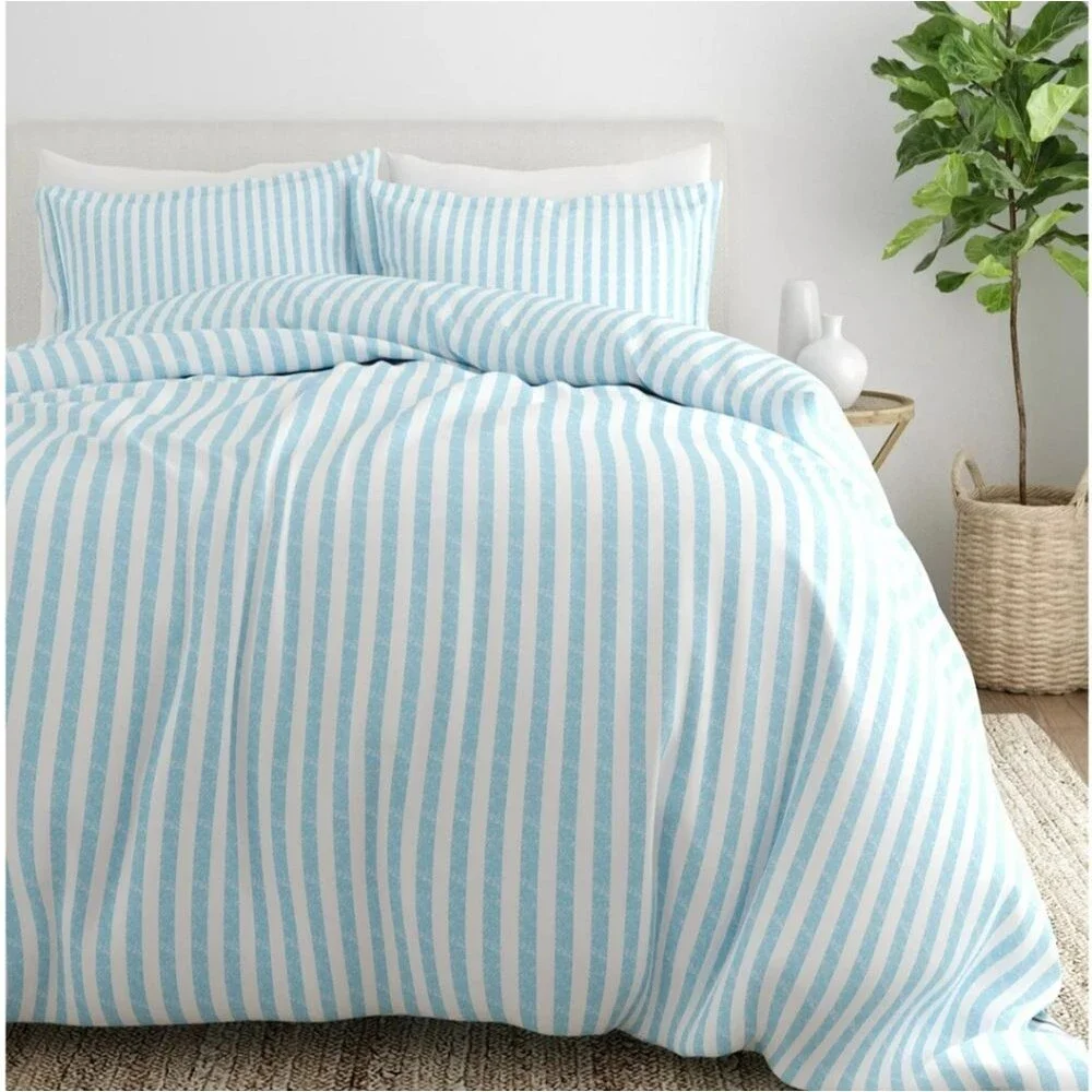 Hypoallergenic Duvet Cover Set Twin/Twin XL Aqua Blue